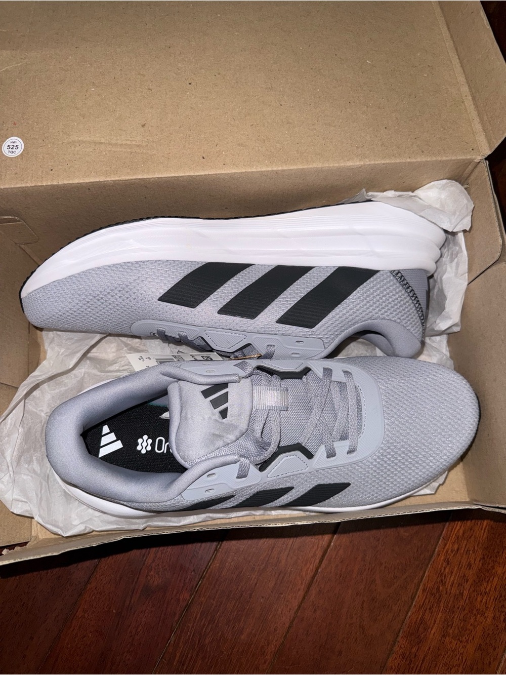 Adidas Galaxy 7 Men’s Running Shoes Halo Silver Black – Size 10.5 NWT